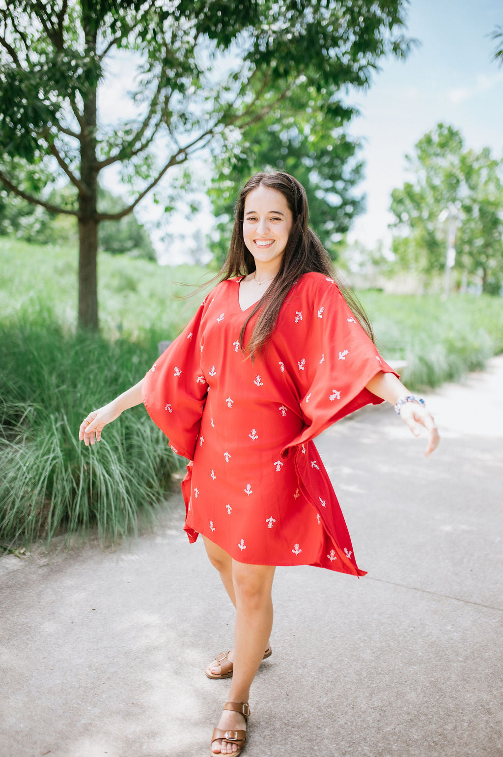 Endless Fit™ Nautical Red Short Caftan
