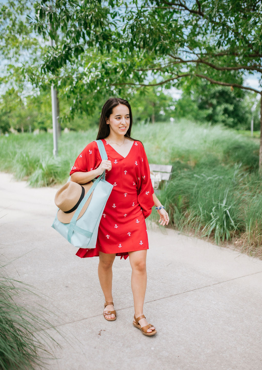 Teal and Vine Traveler Tote