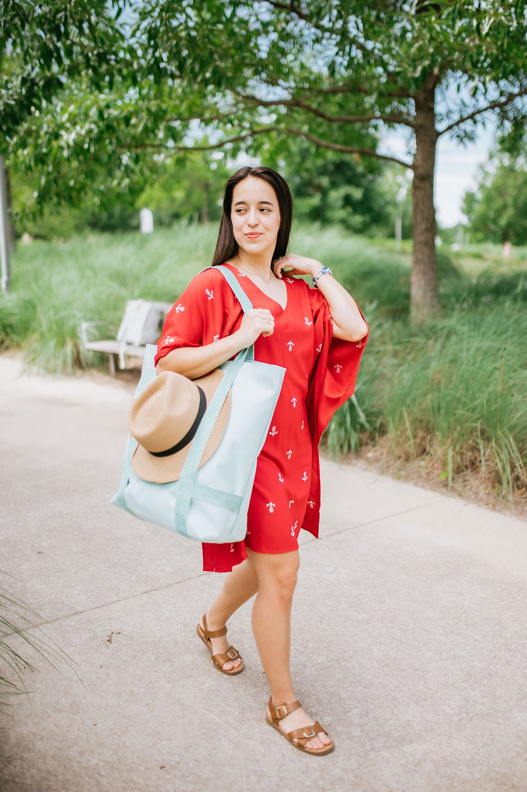 Teal and Vine Traveler Tote