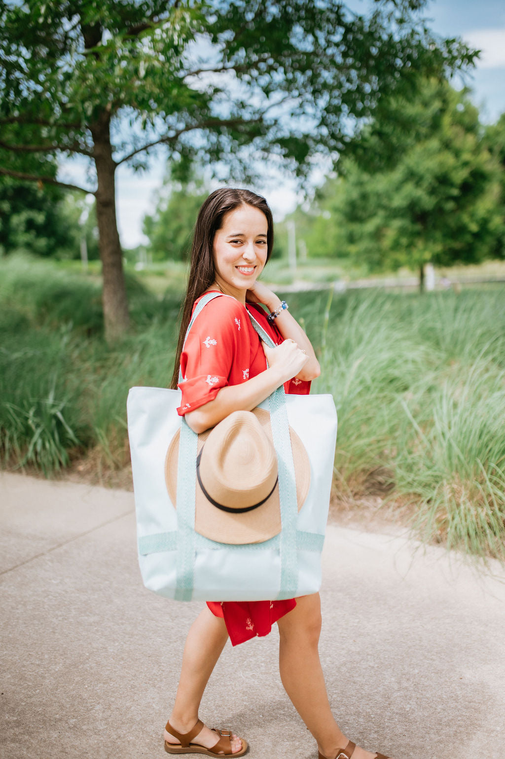 Teal and Vine Traveler Tote