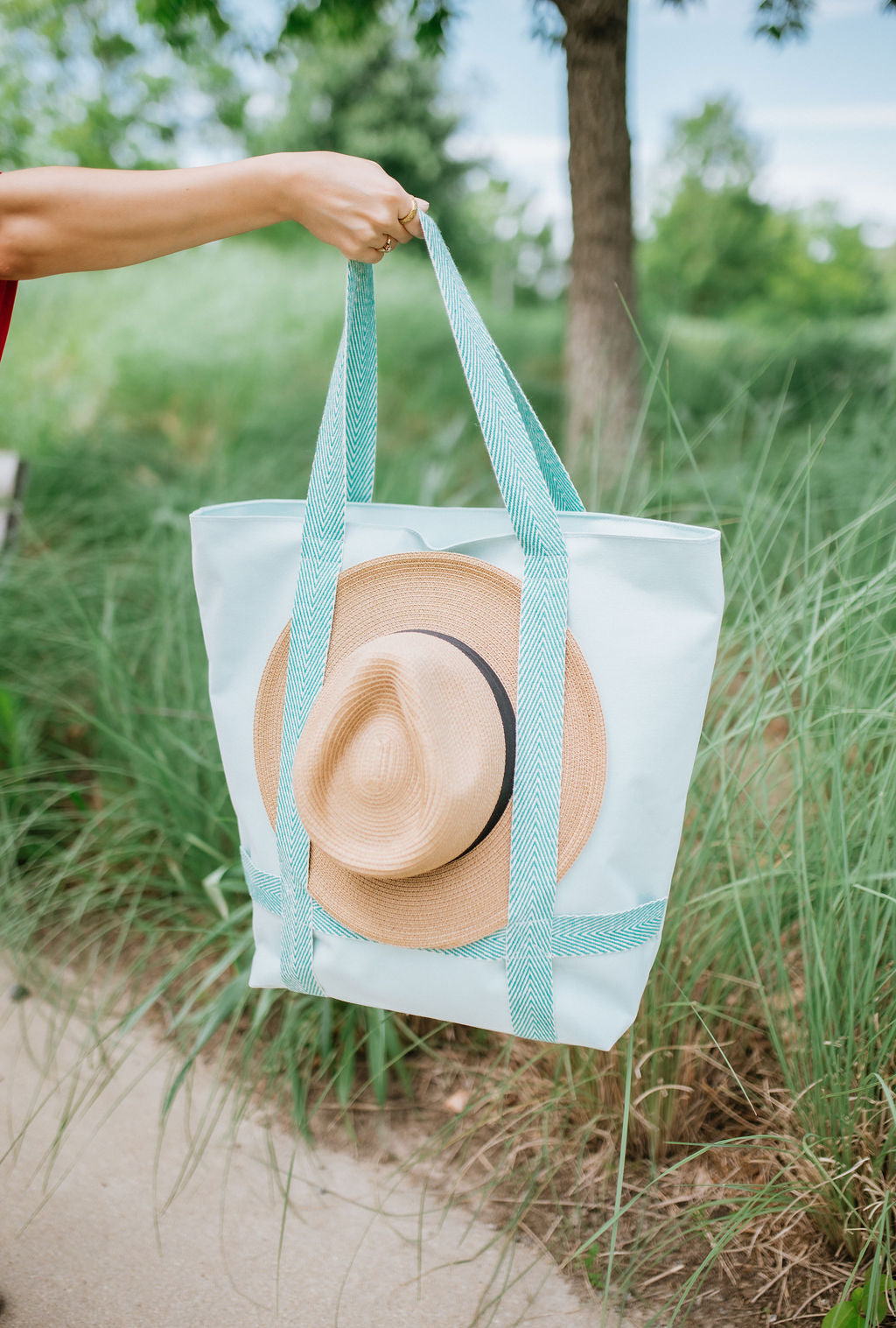 Teal and Vine Traveler Tote