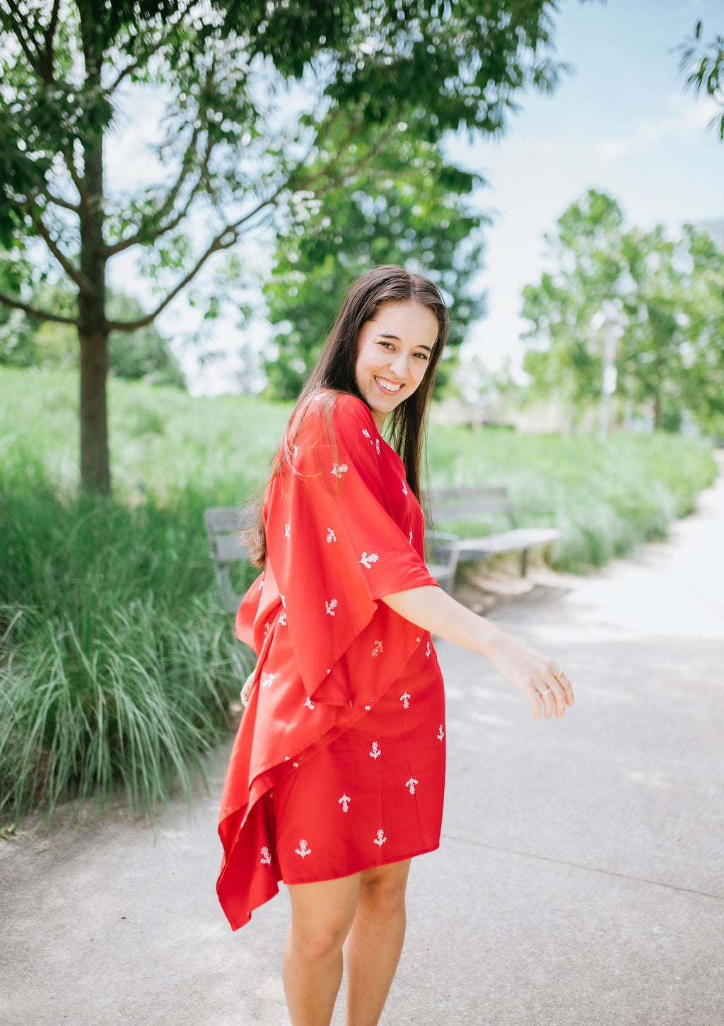 Endless Fit™ Nautical Red Short Caftan