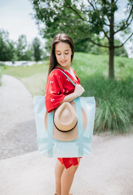 Teal and Vine Traveler Tote
