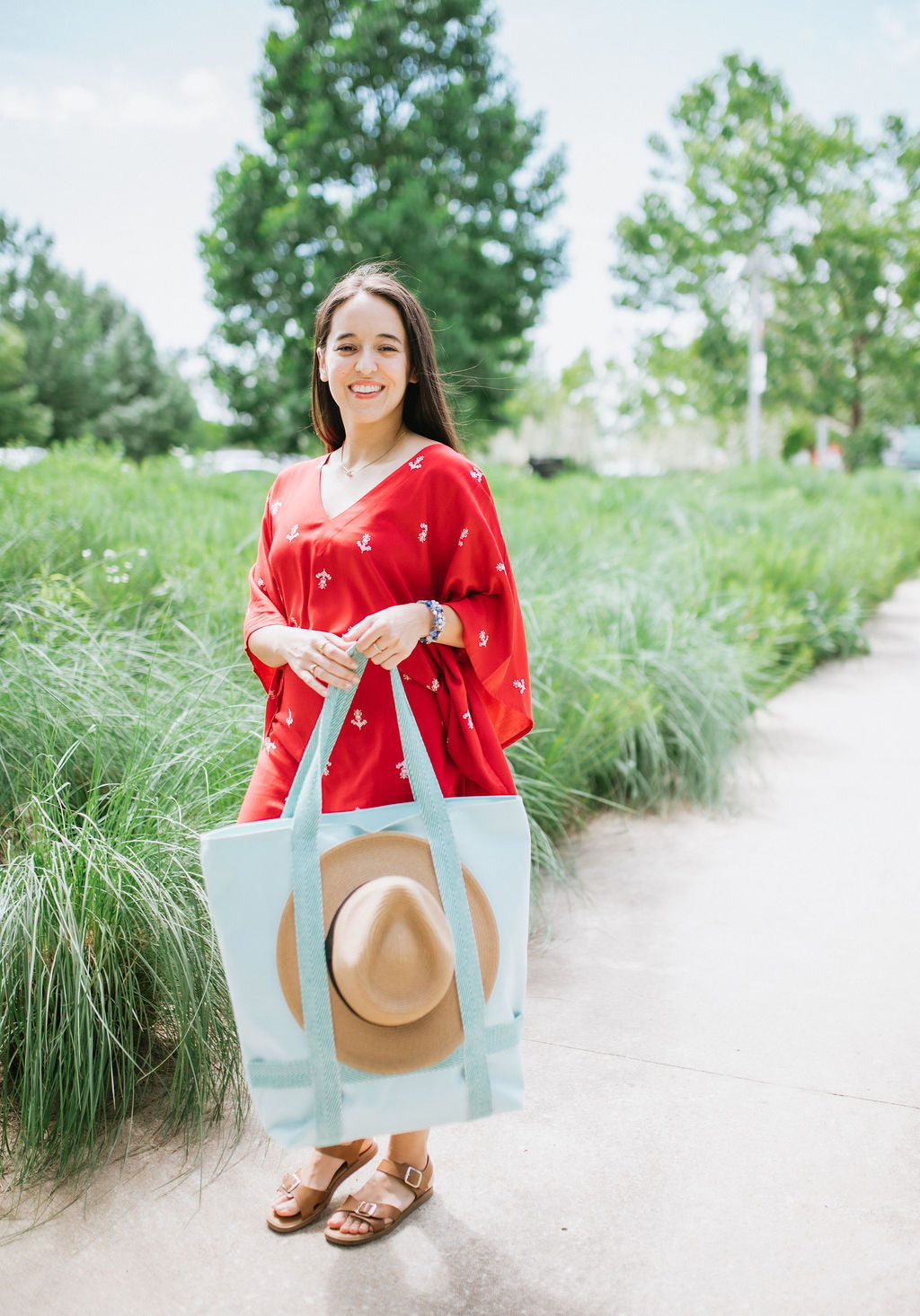 Teal and Vine Traveler Tote
