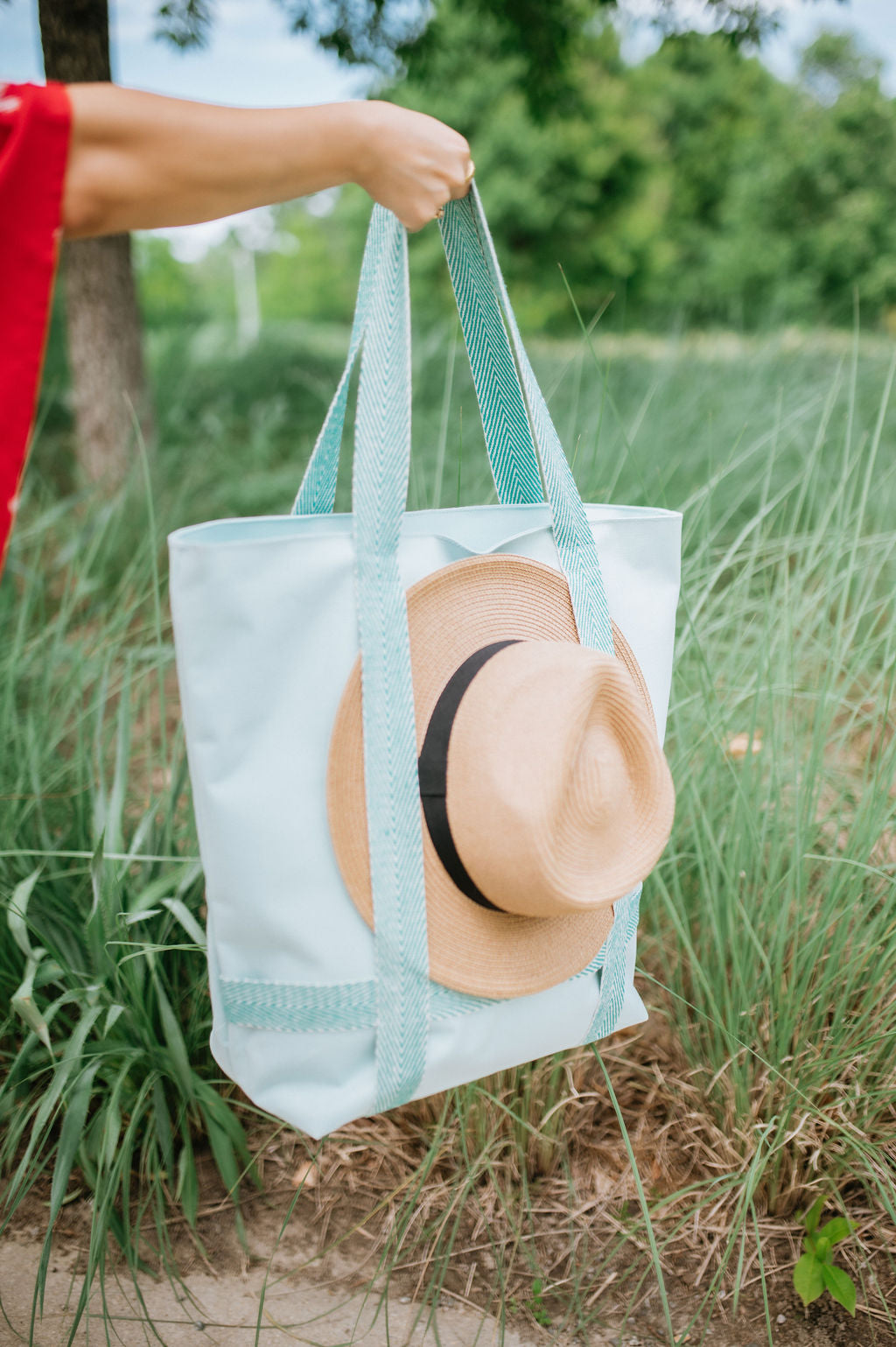 Teal and Vine Traveler Tote