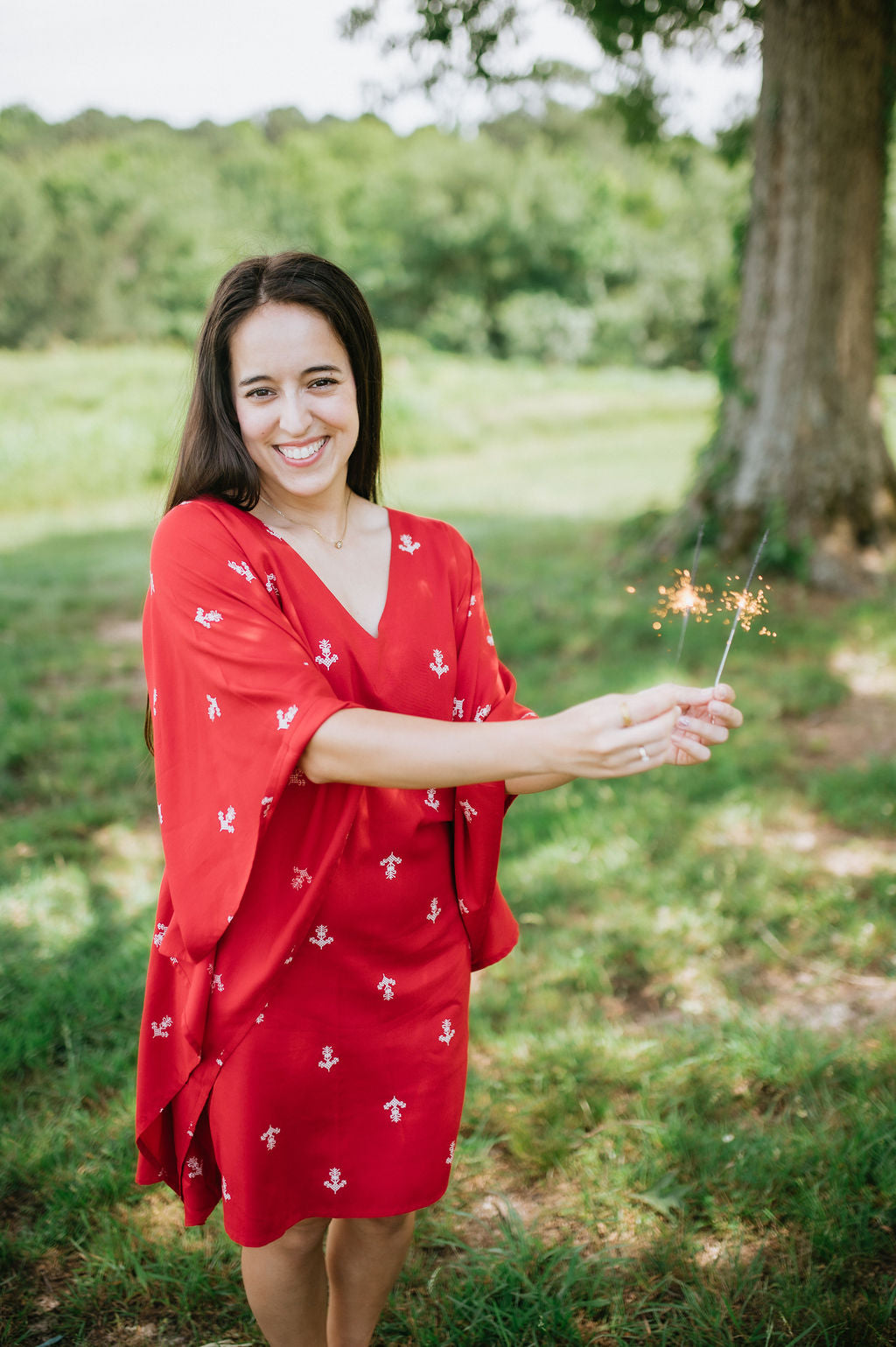 Endless Fit™ Nautical Red Short Caftan
