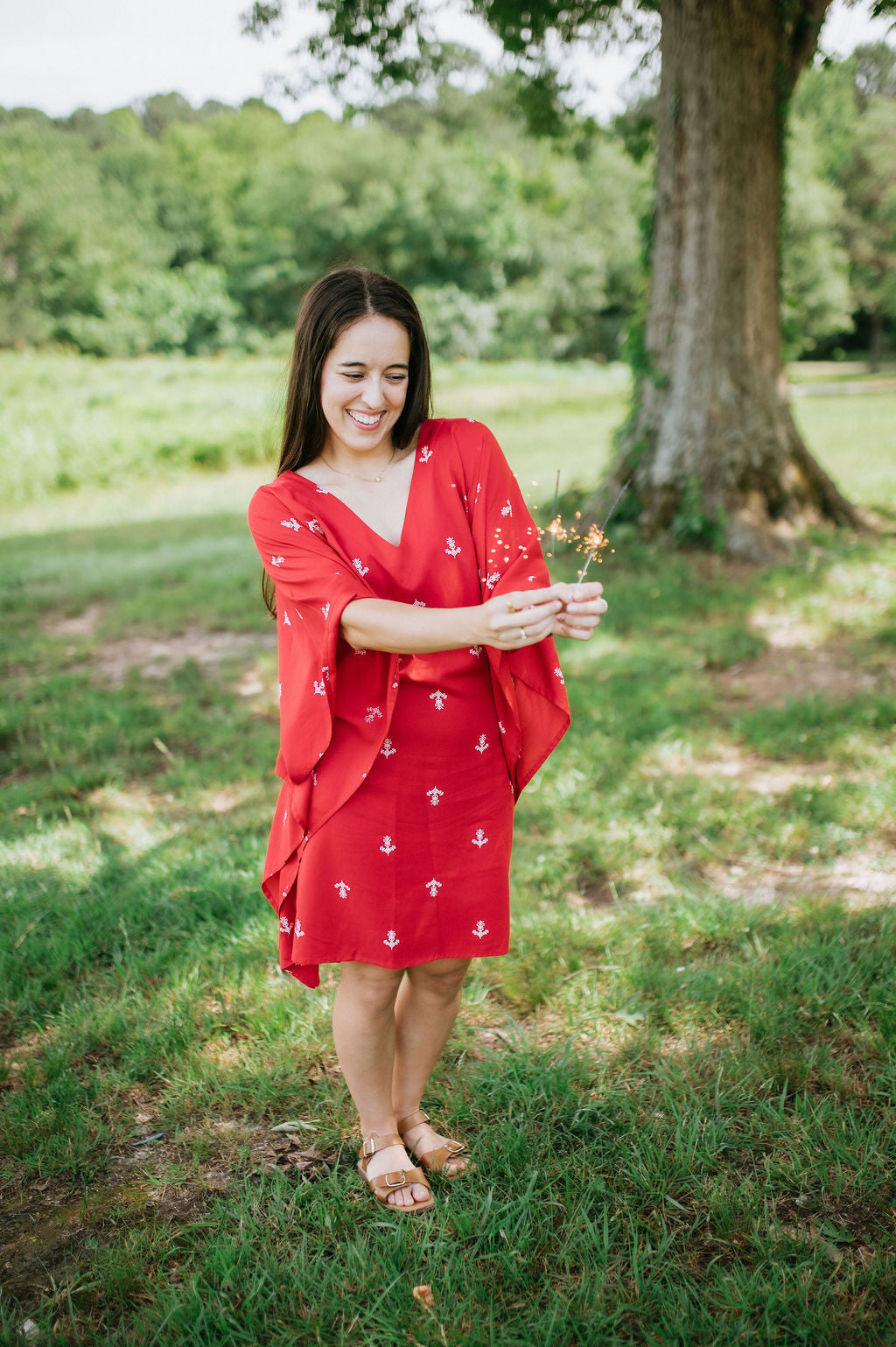 Endless Fit™ Nautical Red Short Caftan