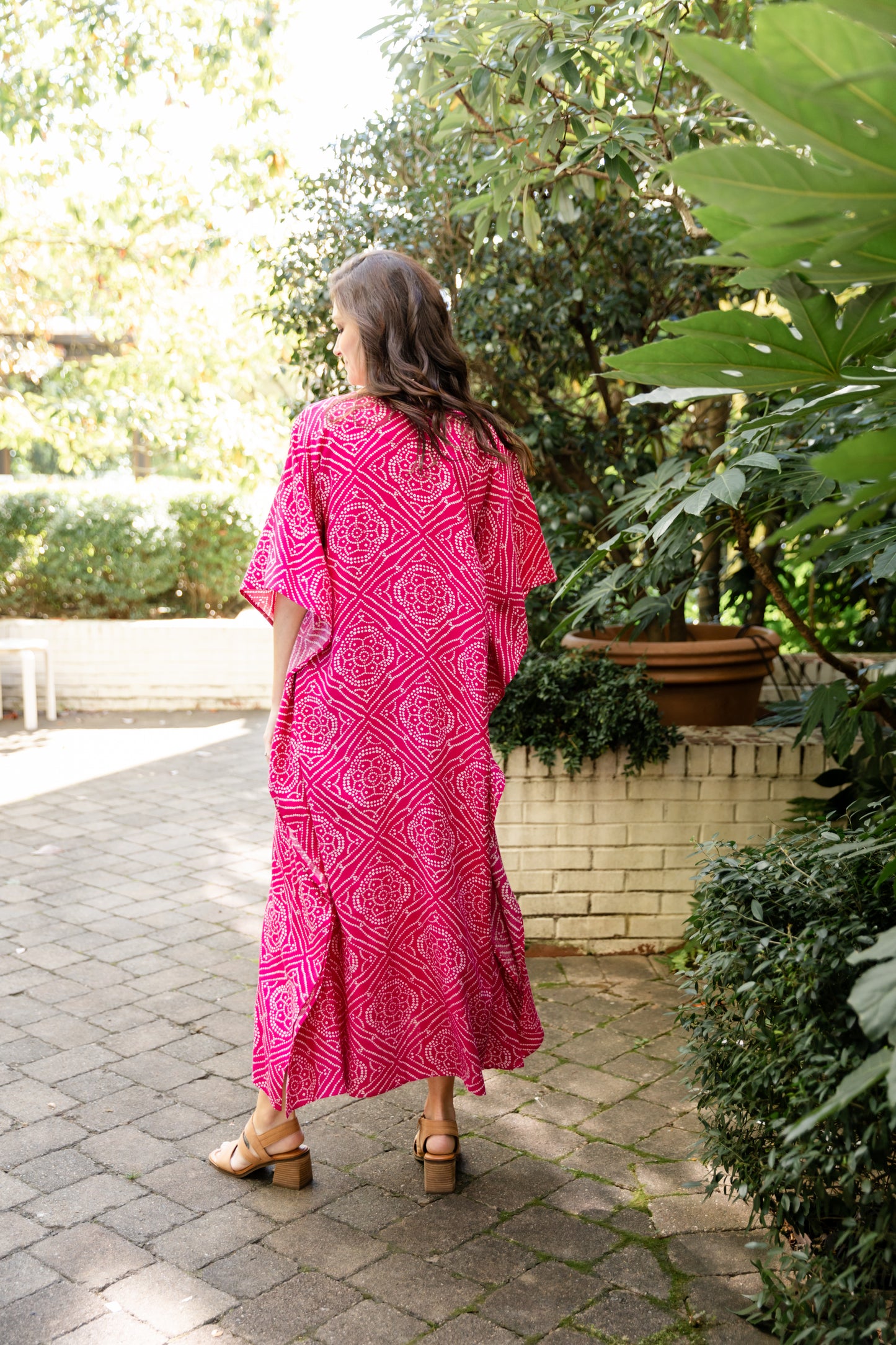 Endless Fit™ Coral Fuschia Long Caftan